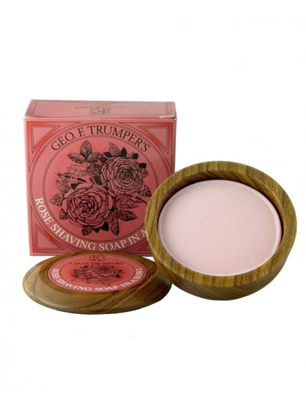Geo.F.Trumper Roses Hard Shaving Soap Wooden Bowl 80gr