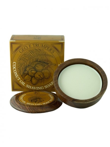 Geo.F.Trumper Coconut Hard Shaving Soap Wooden Bowl 80gr