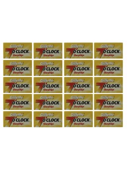 100 Cuchillas de afeitar Doble Filo Gillette 7 o´Clock "SharpEdge"