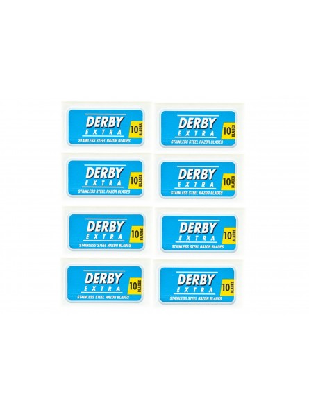 80 Cuchillas de Afeitar Doble Hoja Derby Blue