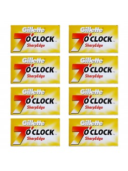 40 Cuchillas de afeitar Doble Filo Gillette 7 o´Clock "SharpEdge"