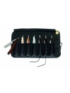 Funda de cuero Negro 7 Navajas Thiers Issard enrollable