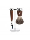 Set Afeitado Mühle Brocha de Afeitar, Soporte & Maquinilla Fusion Serie Rytmo