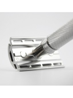Edwin Jagger Double Edge Stainless Steel Safety Razor Knurled