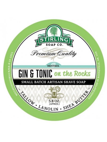 Jabón de Afeitar Gin & Tonic on the rocks Stirling Soap Co 170ml