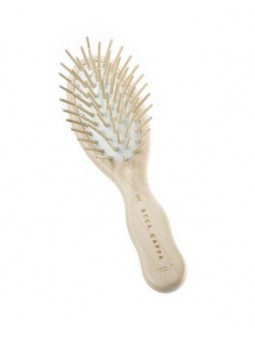 Acca Kappa Natura Beechwood Hairbrush travel-sized