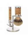 Mühle ROCCA Shaving Set Silvertip Stainless Steel Birch Bark