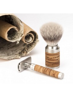 Mühle ROCCA Shaving Set Silvertip Stainless Steel Birch Bark