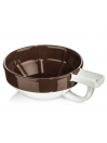 Fine Accoutrements Brown & White Lather Bowl with StaticHole Technology