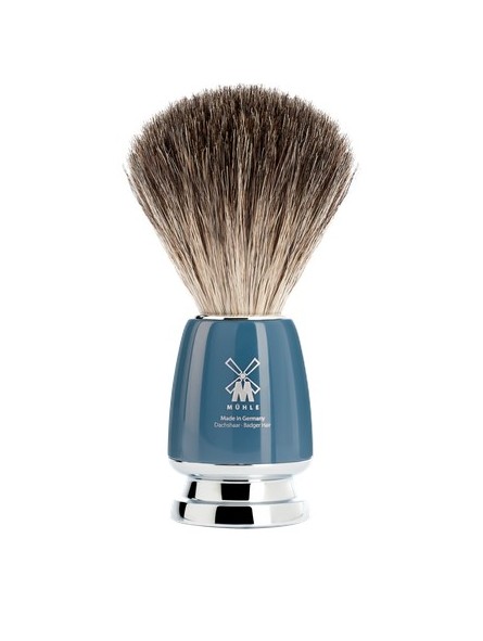 Brocha de Afeitar Tejón Gris Mühle Serie Rytmo Azul Petrol