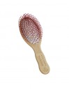 Acca Kappa Soft Touch Protect. Beech Wood Loped Nylon Oval Hairbrush