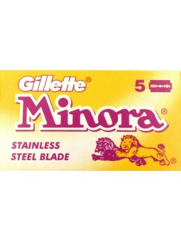 5 Cuchillas Gillette MINORA Stainless Steel