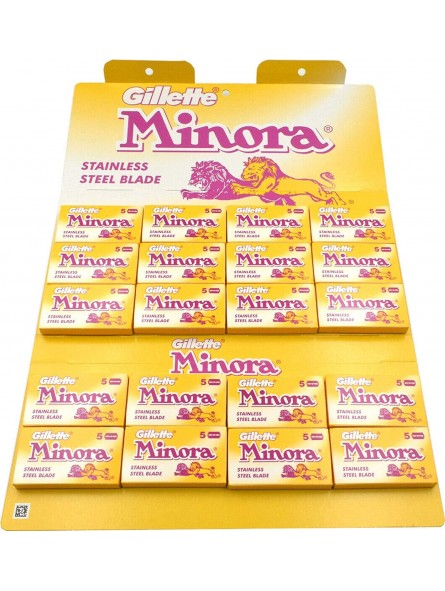 100 Cuchillas Gillette MINORA Stainless Steel