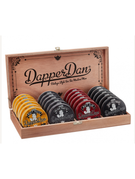 Dapper Dan 24 Pomades Empty Wooden Box