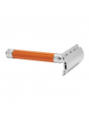 Edwin Jagger Double Edge Stainless Steel Safety Razor Grooved Orange