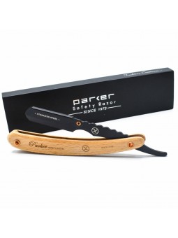 Navaja Barbero Acero Inoxidable Parker SRP Madera