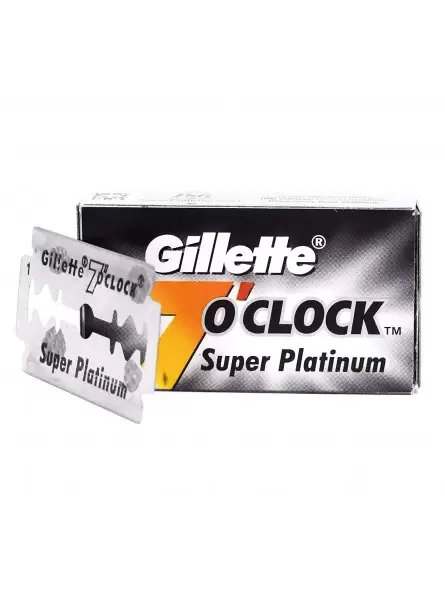 100 Cuchillas Gillette 7 o'clock Super Platinum Black