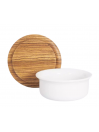 Plisson Porcelain and Zebrano Wood Bowl with Lid and Soap