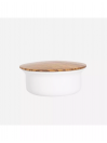 Plisson Porcelain and Zebrano Wood Bowl with Lid and Soap