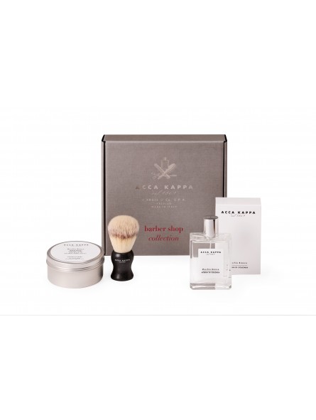 Set de Regalo Musgo Blanco Colonia, Jabón de Afeitar & Brocha Acca Kappa 