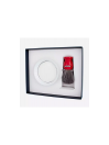 Plisson Red Set 3 pieces Russian Gray Badger Brush, Porcelain Bowl and Soap