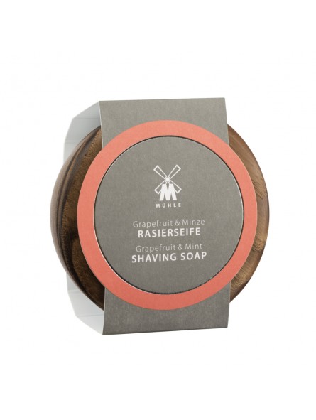 Jabón de Afeitar Pomelo y Menta & Bol Madera Mühle 65gr