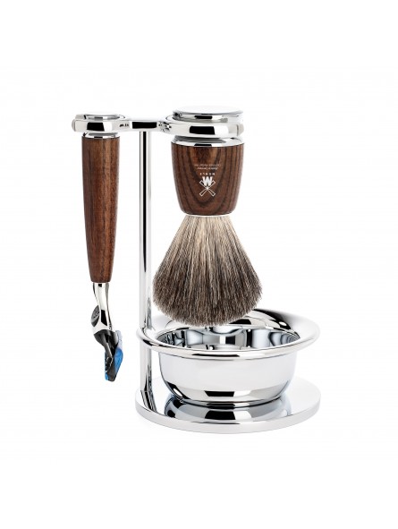 Mühle Pure Badger Shaving Brush, Gillette® Fusion Razor Shaving Set
