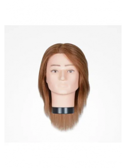 Cabeza Maniquí Cabello Natural 100% 15-18cm