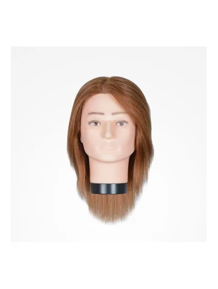 Cabeza Maniquí Cabello Natural 100% 15-18cm