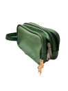 Neceser de Viaje Cuero Verde Epsilon