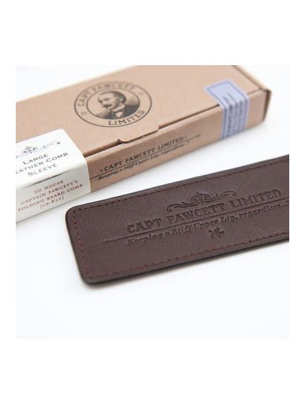 Funda de cuero para peine de barba de bolsillo plegable Capt