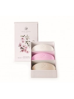 Acca Kappa Soap Set with Sakura Tokyo, White Moss and Jasmine & Water Lily 3x150