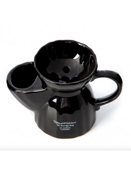 Taylor of Old Bond Street Black Victorian Ceramic Shaving Scuttle