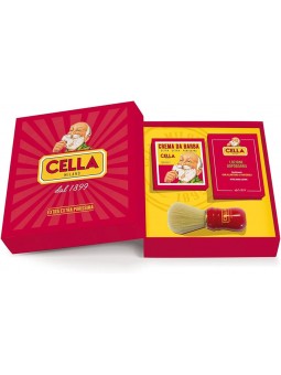 Caja Regalo Afeitado Jabón, After Shave Loción & Brocha Afeitar Cella Milano