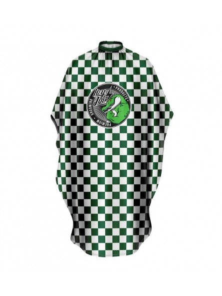 Hey Joe White & Green Cutting Barber Cape