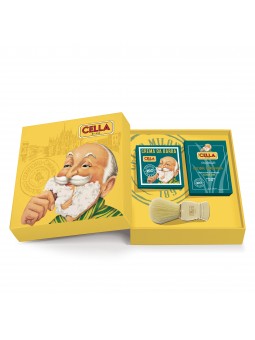 Cella Milano Organic Shaving Gift Box Soap, After Shave Lotion & Shaving Brush