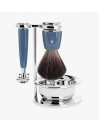 Mühle Shaving Set Badger Shaving Brush, Classic Razor & Petrol Blue Rytmo Bowl.
