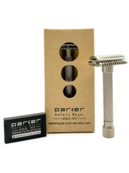 Parker Adjustable Safety Razor Open Comb - All Satin