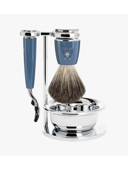 Set Afeitado Mühle Brocha Afeitar Tejón Gris, Maquinilla afe