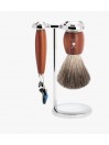 Set Afeitado Mühle Brocha Afeitar Tejón & Maquinilla Gillette Fusion de Madera d