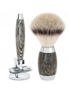 Set de afeitado MÜHLE Silvertip Fiber®, maquinilla de afeitar clásica, mango de 