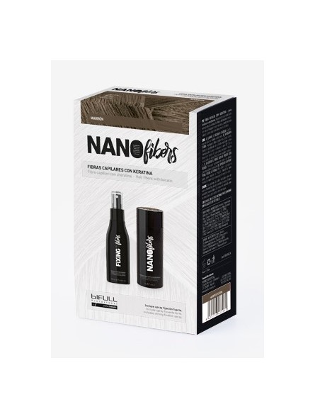 Pack Fibras Capilares Keratina Color Marrón + Spray Fijador 