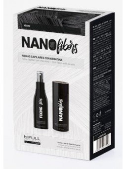 Pack Fibras Capilares Keratina Color Negro + Spray Fijador p