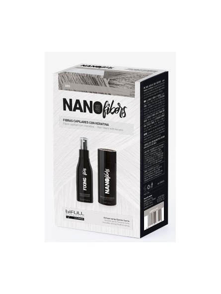 Pack Fibras Capilares Keratina Color Gris + Spray Fijador pa