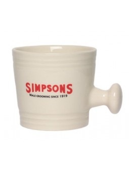 Bol de Porcelana Simpson con Asa Blanco