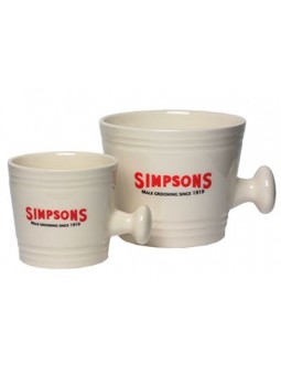 Bol de Porcelana Simpson con Asa Blanco