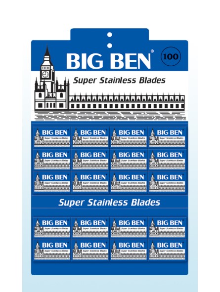 100 Double Edge Blades Big Ben Super Stainless