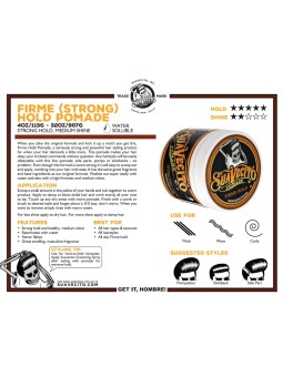 Suavecito Whiskey Bar Firme (Strong) Hold Pomade 113gr