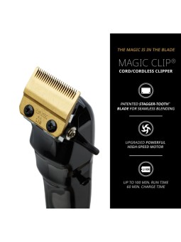 Máquina de Corte Profesional Clipper Magic Clip Negra Cordless Wahl