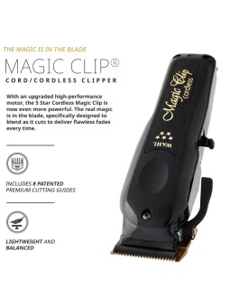 Máquina de Corte Profesional Clipper Magic Clip Negra Cordless Wahl